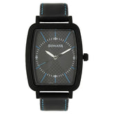 Sonata Men's Watch Analog White Dial With Black Leather Strap, 7120PL01